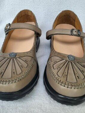 Dr. Comfort Paradise Mary Jane Women 8.5 M Pewter Leather Orthopedic